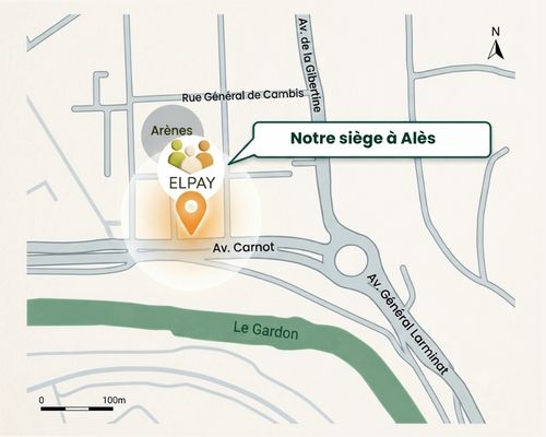 Plan d'accès au cabinet ELPAY à Alès